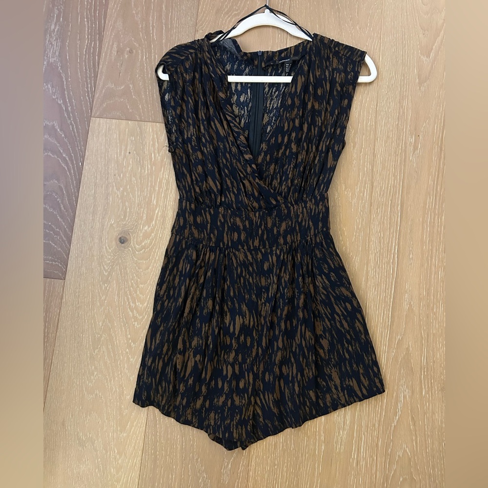 Mango Black and Brown Romper